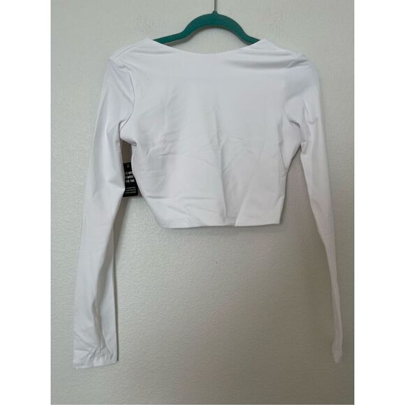 Express Open Back Long Sleeve Crop Top NEW - Picture 1 of 5